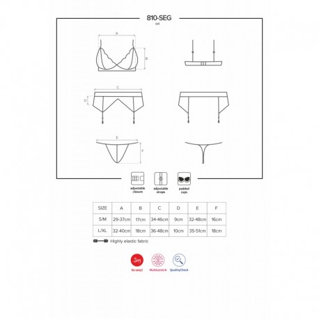 810-SEG set 3 pces white