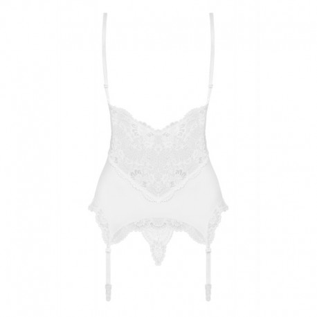810-COR-2 Guêpière blanche  string