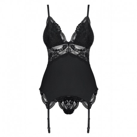 810-COR-1 Guêpière noire  string