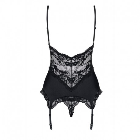 810-COR-1 Guêpière noire  string