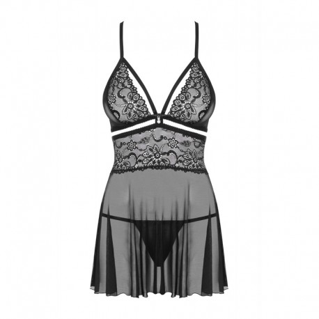 838-BAB-1 babydoll - Noir