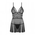 838-BAB-1 babydoll - Noir
