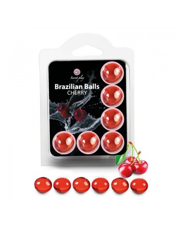 6 Brazilian Balls Cerise 3386-6