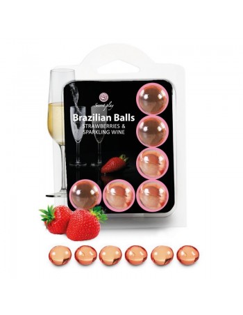 6 Brazilian Balls Fraise  Champagne 3386-2