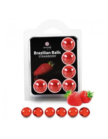 6 Brazilian Balls Fraise 3386-7