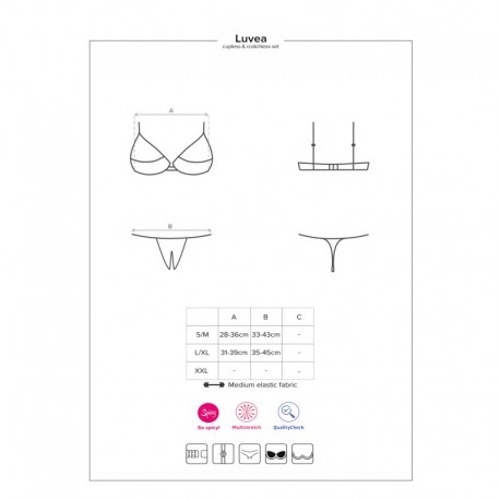 Luvae Ensemble ouvert 2 pcs  - Noir