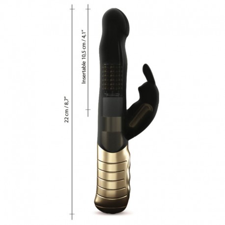 Vibromasseur Dorcel Baby Rabbit 21 cm 2.0 - Noir et Or