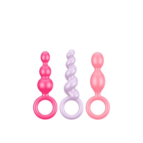 Plug anal Booty Call Satisfyer 3 pcs  - Couleurs assorties