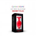 My red silicone secret plug medium