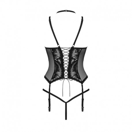 Alessya Corset et string noir