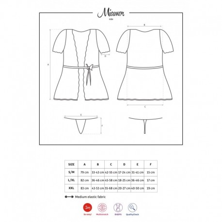 Déshabillé "Miamor Peignoir Black L/XL"