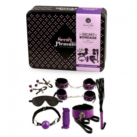 Secret Bondage : Ensemble BDSM 8 pcs 6197 - Noir et Violet