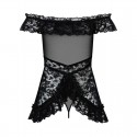 Flores babydoll - Noir