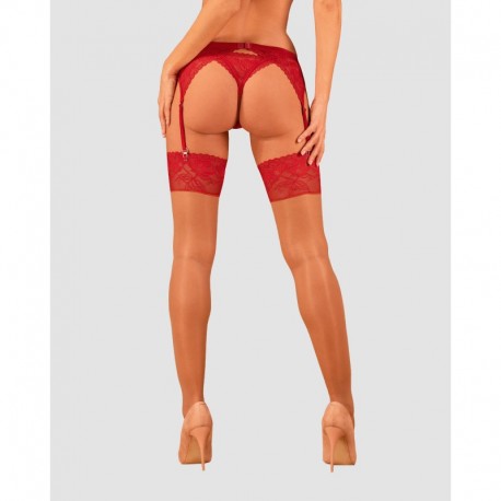 Lacelove Bas jarretelles - Rouge