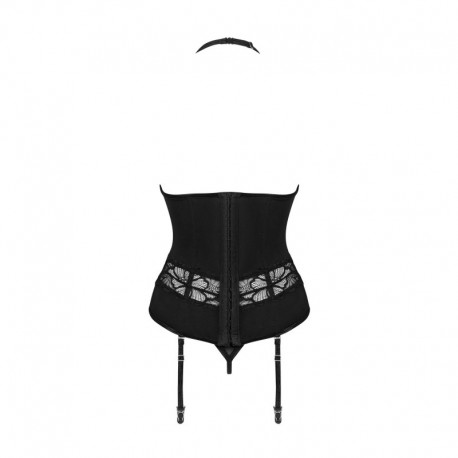 Serafia guêpière et string - Noir