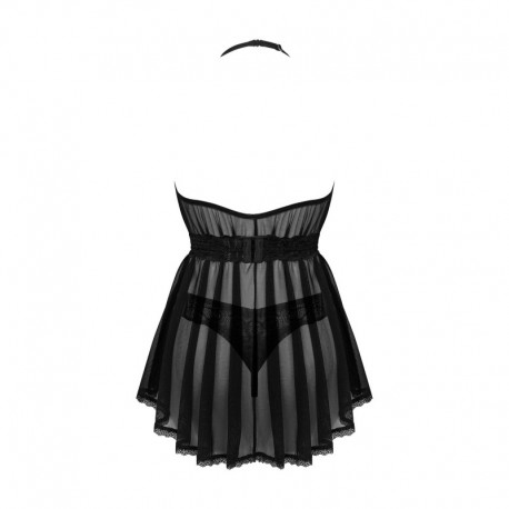 Serafia Nuisette et string - Noire