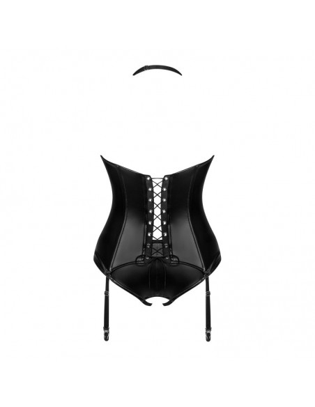 Viranes corset et string - Noir