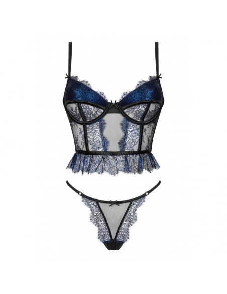 Saphira ensemble 2 pièces - noir et bleu