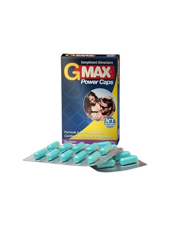 20 Gélules Gmax "Power Caps Homme"