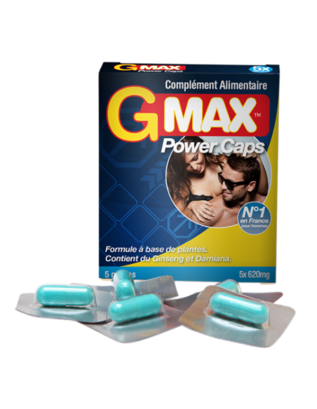 5 Gélules Gmax "Power Caps Homme"
