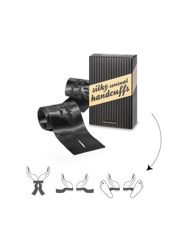 Menottes "Sensuelles En Satin Noir"