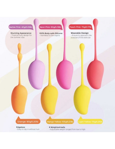 Mango - Set de 6 Boules de geisha