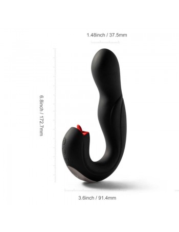 Joi Pro 2 Black - Vibrateur - lécheur de clitoris rotatif à tête télécommandée pour le point G 2