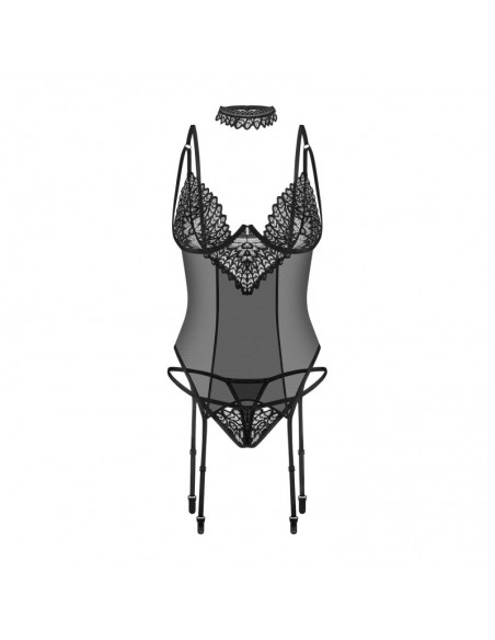 Donarella corset et string - Noir NP