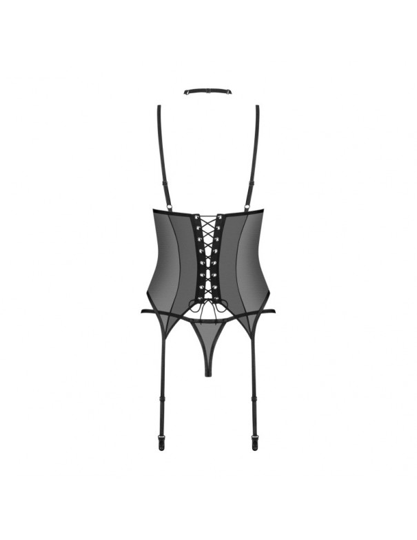 Donarella corset et string - Noir NP