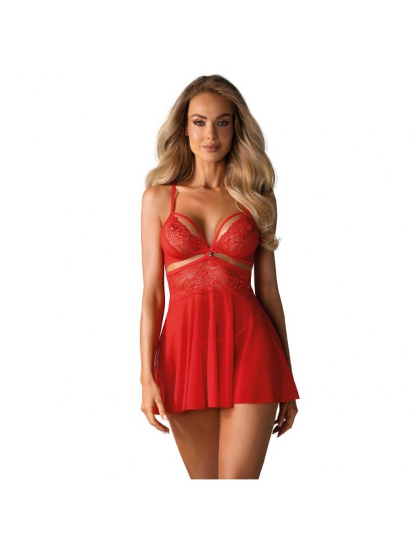 Nuisette "838-BAB-3 Babydoll Red"