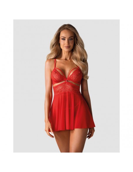 Nuisette "838-BAB-3 Babydoll Red"