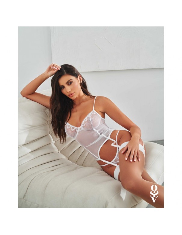 Alissium corset et string - Blancs