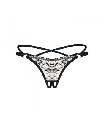 Vila blanes string ouvert - Noir
