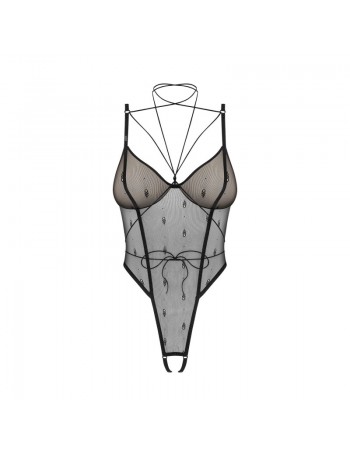 Anniverse special body ouvert et harnais - Noirs