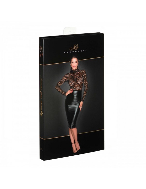 F228 Robe midi avec un haut en dentelle douce