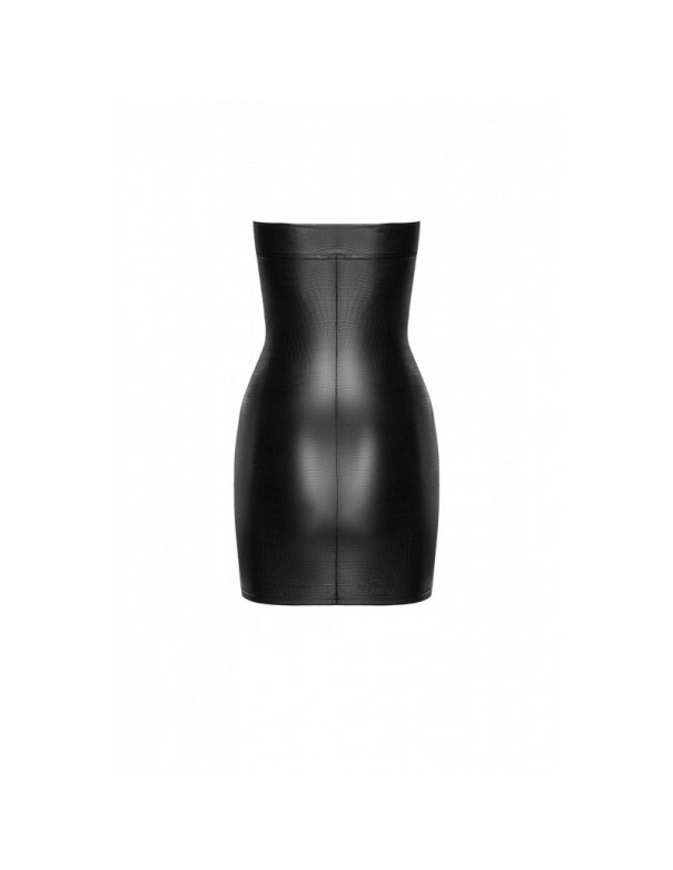 F317 Mini robe en wetlook imprimé crocodile sauvage