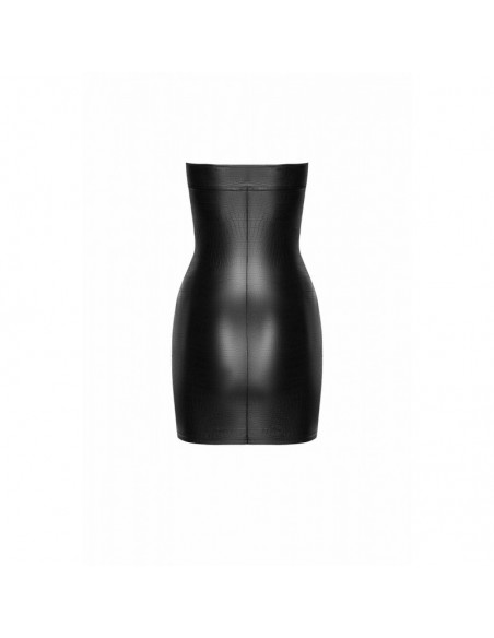 F317 Mini robe en wetlook imprimé crocodile sauvage