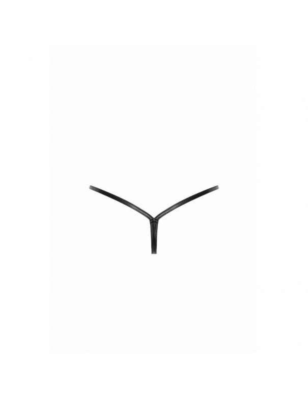 P012 String en crocodile sauvage avec double ouverture