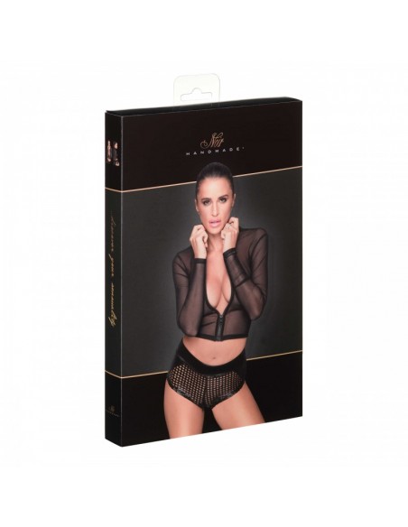 F220 Top en tulle zippé