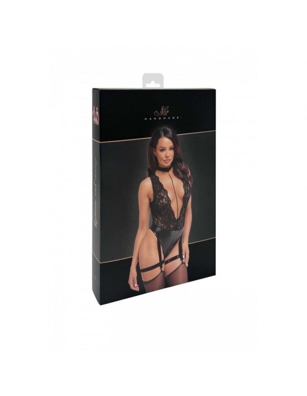 F297 Libido Body avec col, chaîne de perles et jarretière