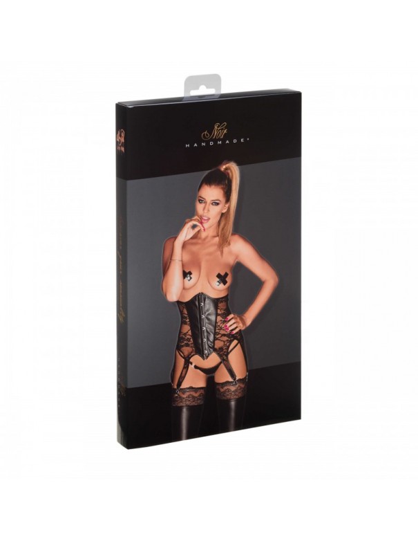 F137 Powerwetlook avec corsage en dentelle