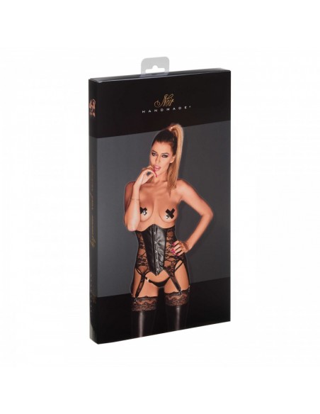 F137 Powerwetlook avec corsage en dentelle