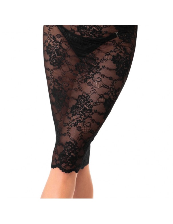 F338 Robe Midi en dentelle Nocturne