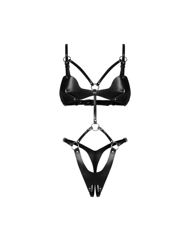 Dame controle body ouvert - Noir