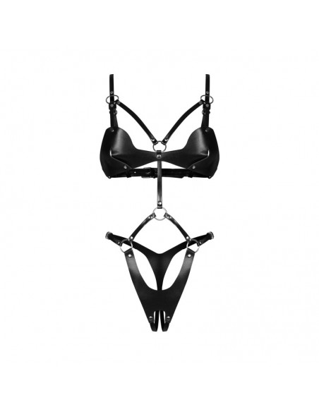 Dame controle body ouvert - Noir