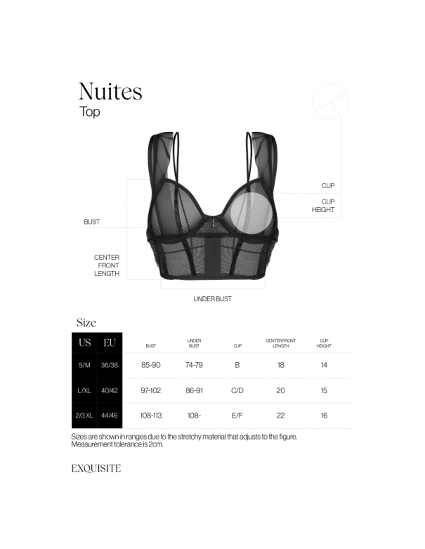 Nuites top - Noir