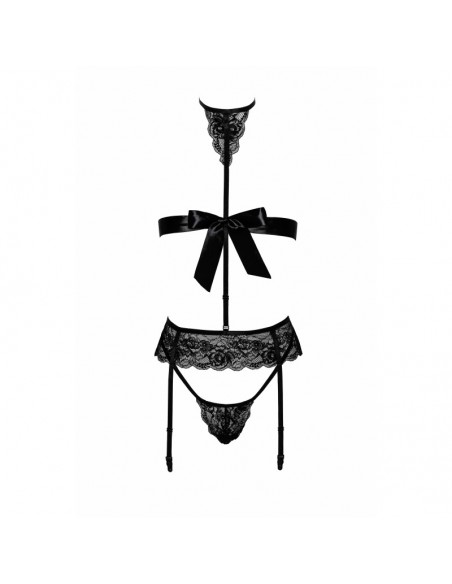 Bondage 244 ensemble lingerie 4 pièces - noir