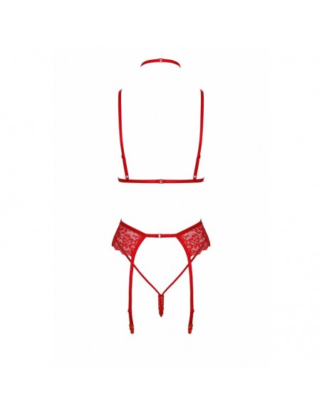 Bondage 243 ensemble lingerie 5 pièces - rouge