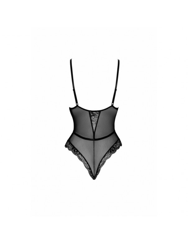 First Kiss 248 body en dentelle avec collier - noir