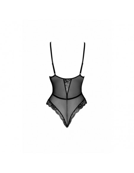 First Kiss 248 body en dentelle avec collier - noir